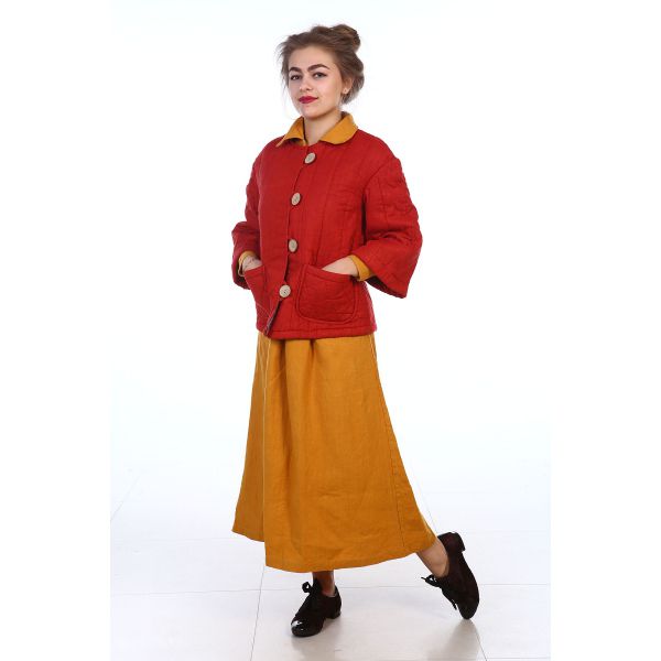 Куртка Колокол из цветного льна